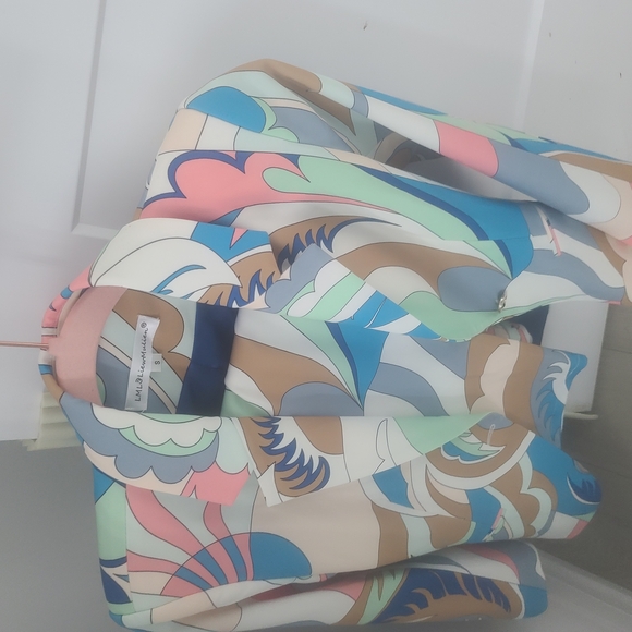 Colorful Abstract Pattern Blouse - Picture 2 of 2